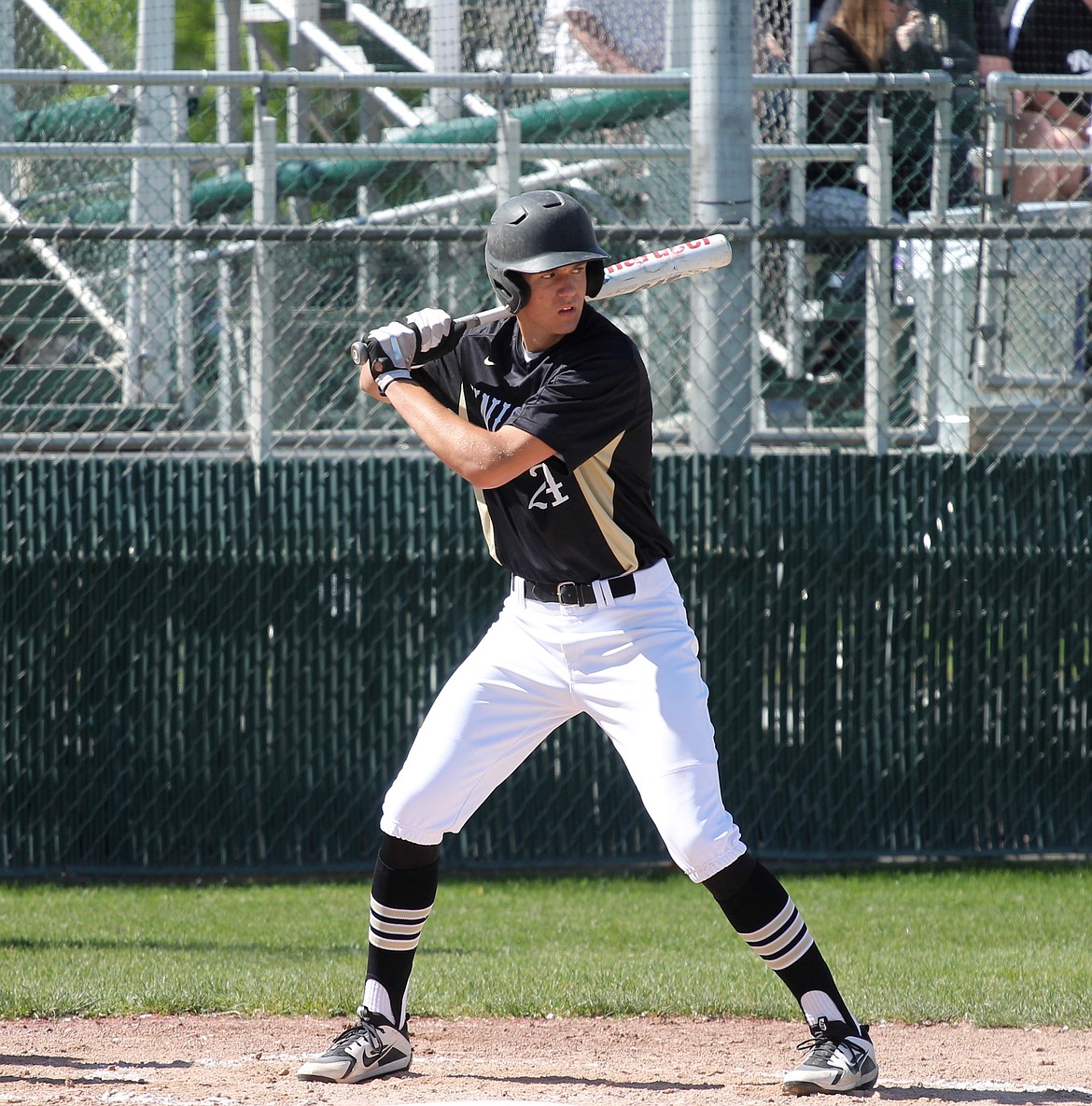 Casey McCarthy/ Columbia Basin Herald Royal pitcher  Sawyer Jenks waits for pitch against Freeman in the opening round of the 2A State tournament. The Knights were defeated, 10-1.