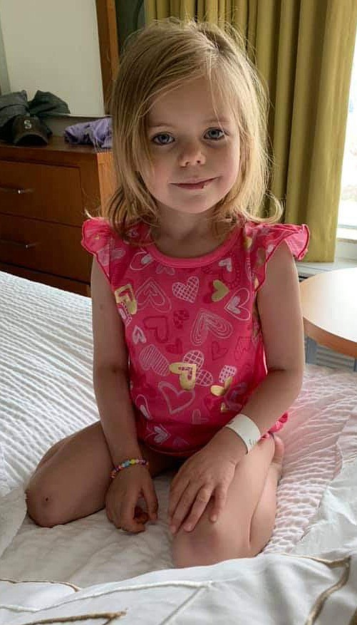 FIVE-YEAR-OLD Harlee Salmi of Hot Springs has been diagnosed to have a brainstem tumor. Harlee and her mother Taylor have been in Denver for treatment with support from her father Matt and brothers Peyton and Cooper back home plus other family members and the community.