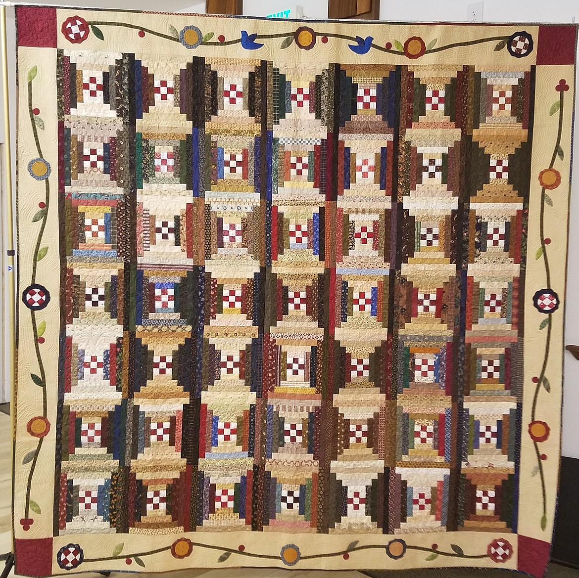 This quilt, &#147;Country Courthouse,&#148; made by the guild members, will be up for grabs during the quilt show raffle.