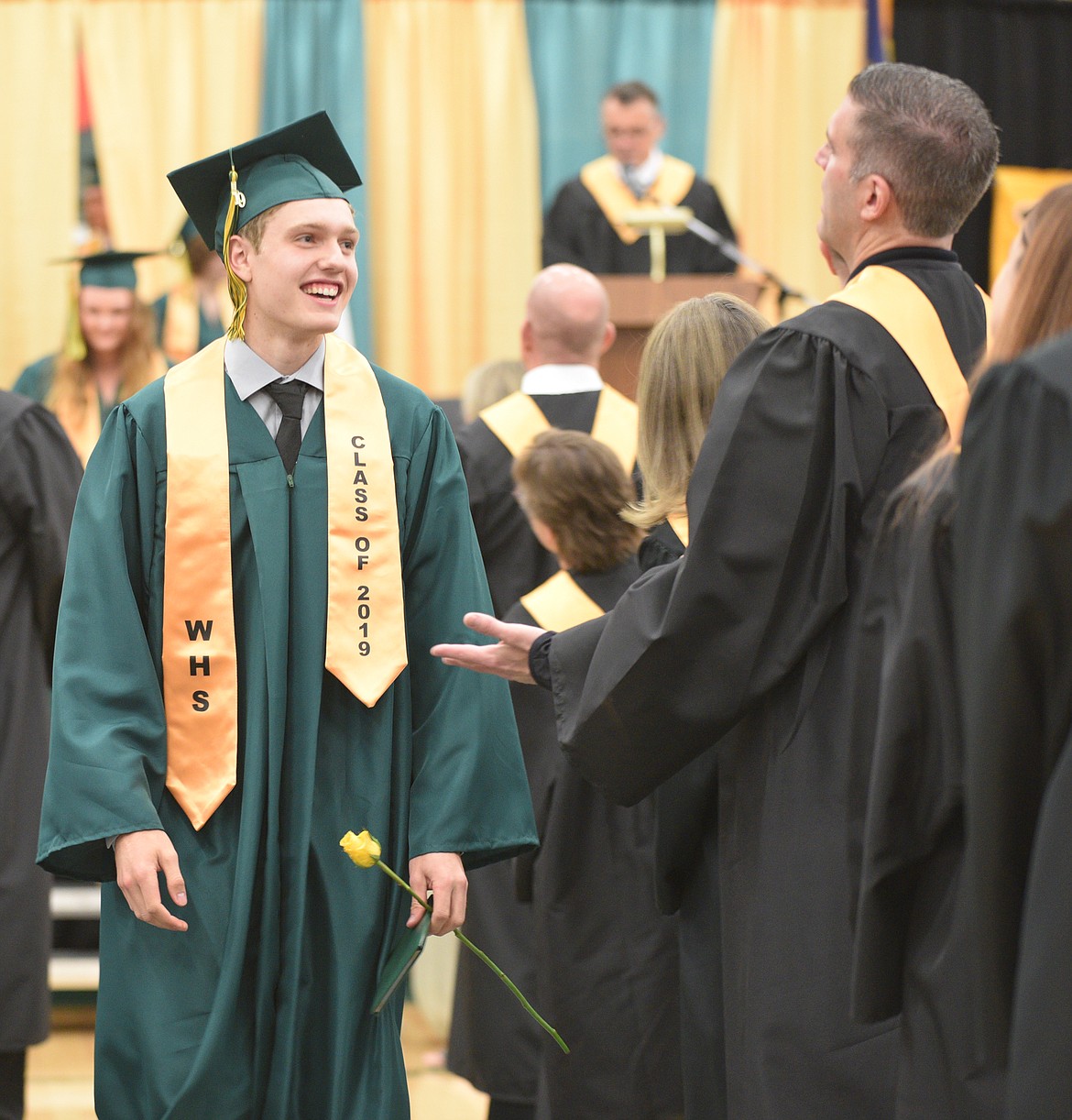 Whitefish High School graduated 96 seniors Saturday as part of the Class of 2019 during a commencement ceremony in the gym. (Heidi Desch/Whitefish Pilot)