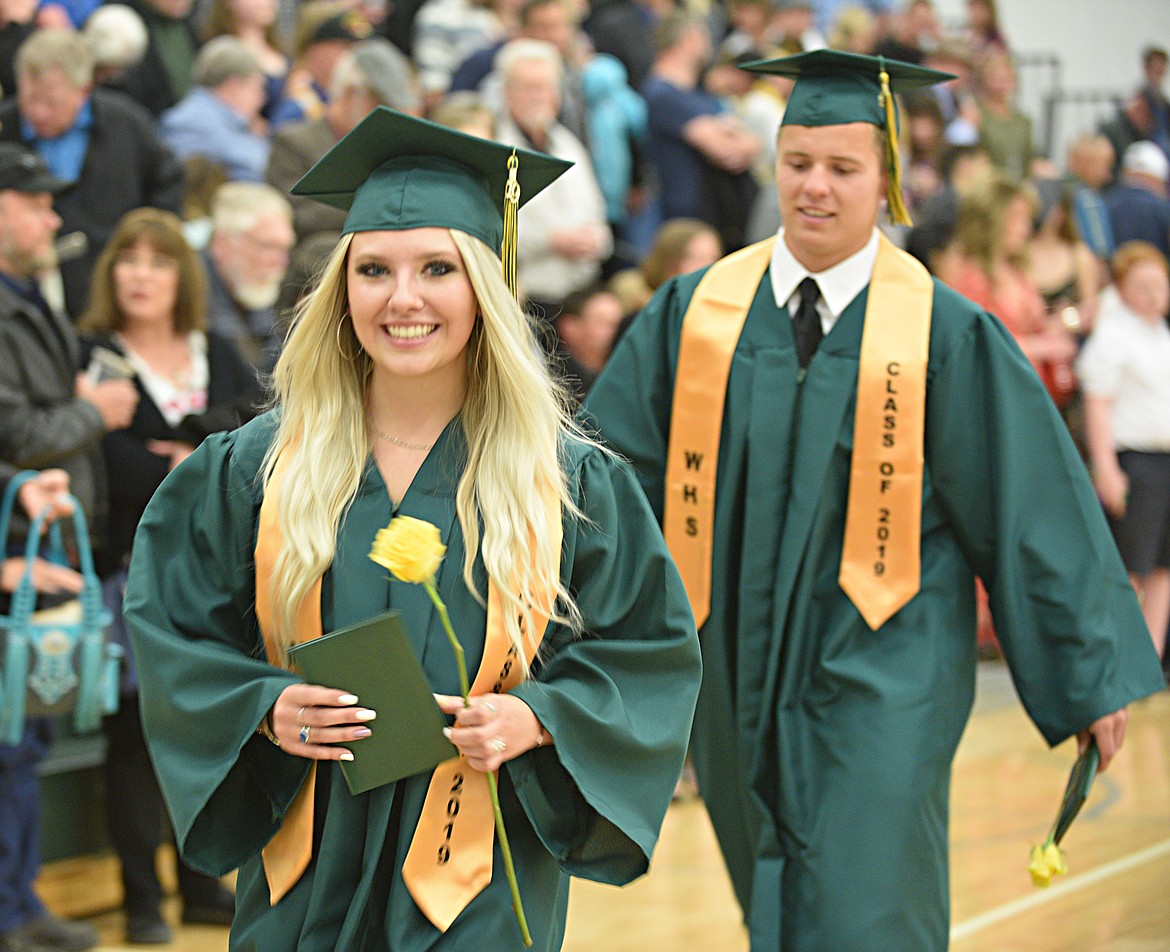 Whitefish High School graduated 96 seniors Saturday as part of the Class of 2019 during a commencement ceremony in the gym. (Heidi Desch/Whitefish Pilot)