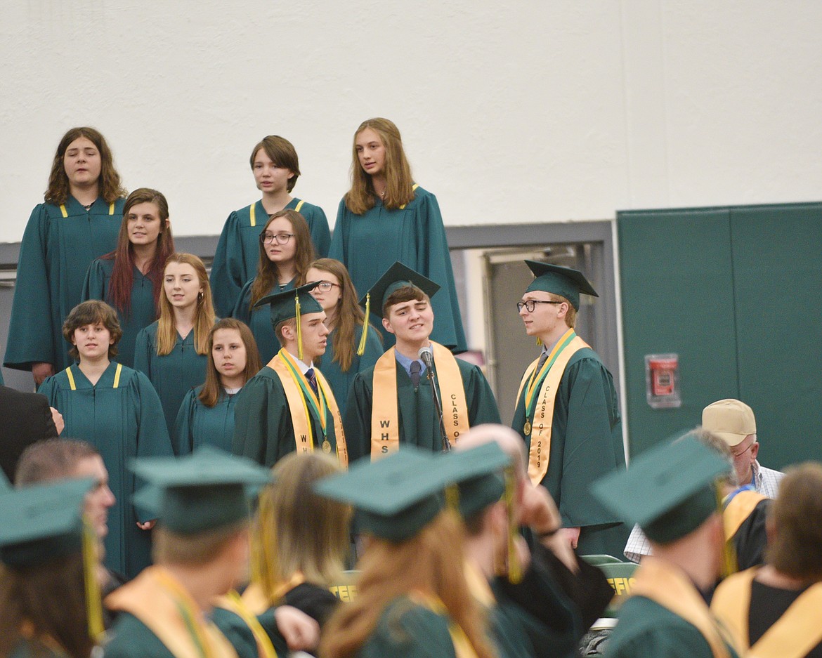 Whitefish High School graduated 96 seniors Saturday as part of the Class of 2019 during a commencement ceremony in the gym. (Heidi Desch/Whitefish Pilot)