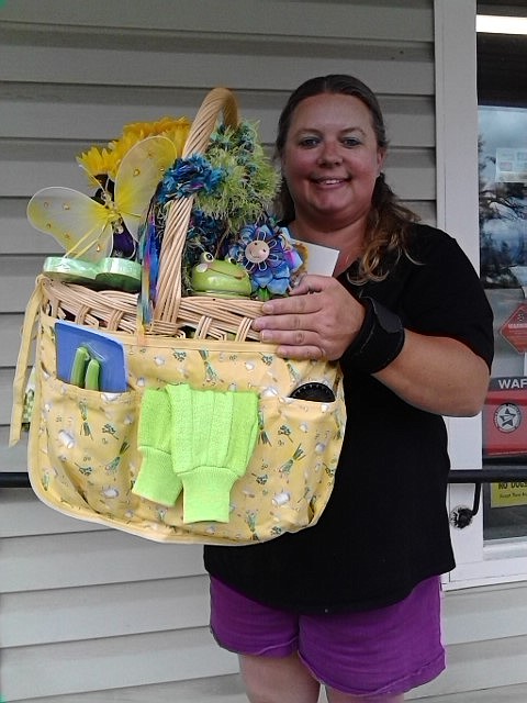 Courtesy photos
Mackenzie Durette won this gift basked from the drawing themed for the garden.