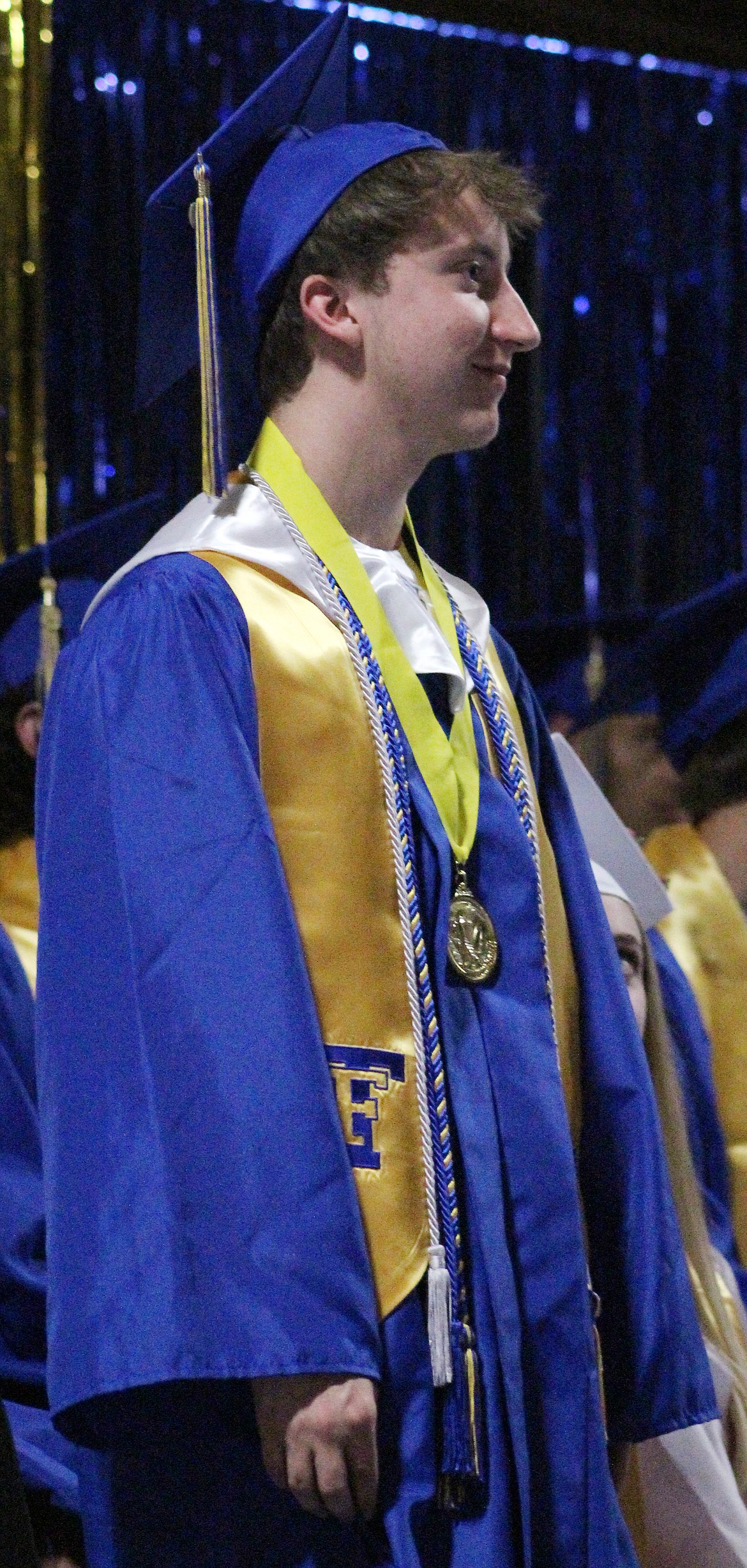 NATHAN BURWIG was the valedictorian for the Thompson Falls High School Class of 2019. He spoke during the graduation ceremony Sunday, June 2. (John Dowd photos/Clark Fork Valley Press)