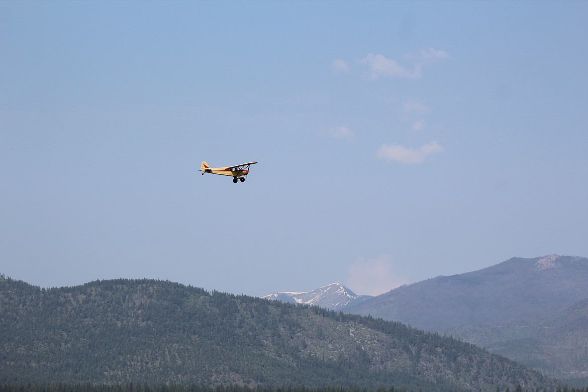 PIPER CUB airplane taking to the sky over Plains on Saturday morning, June 1. (John Dowd photos/Clark Fork Valley Press)