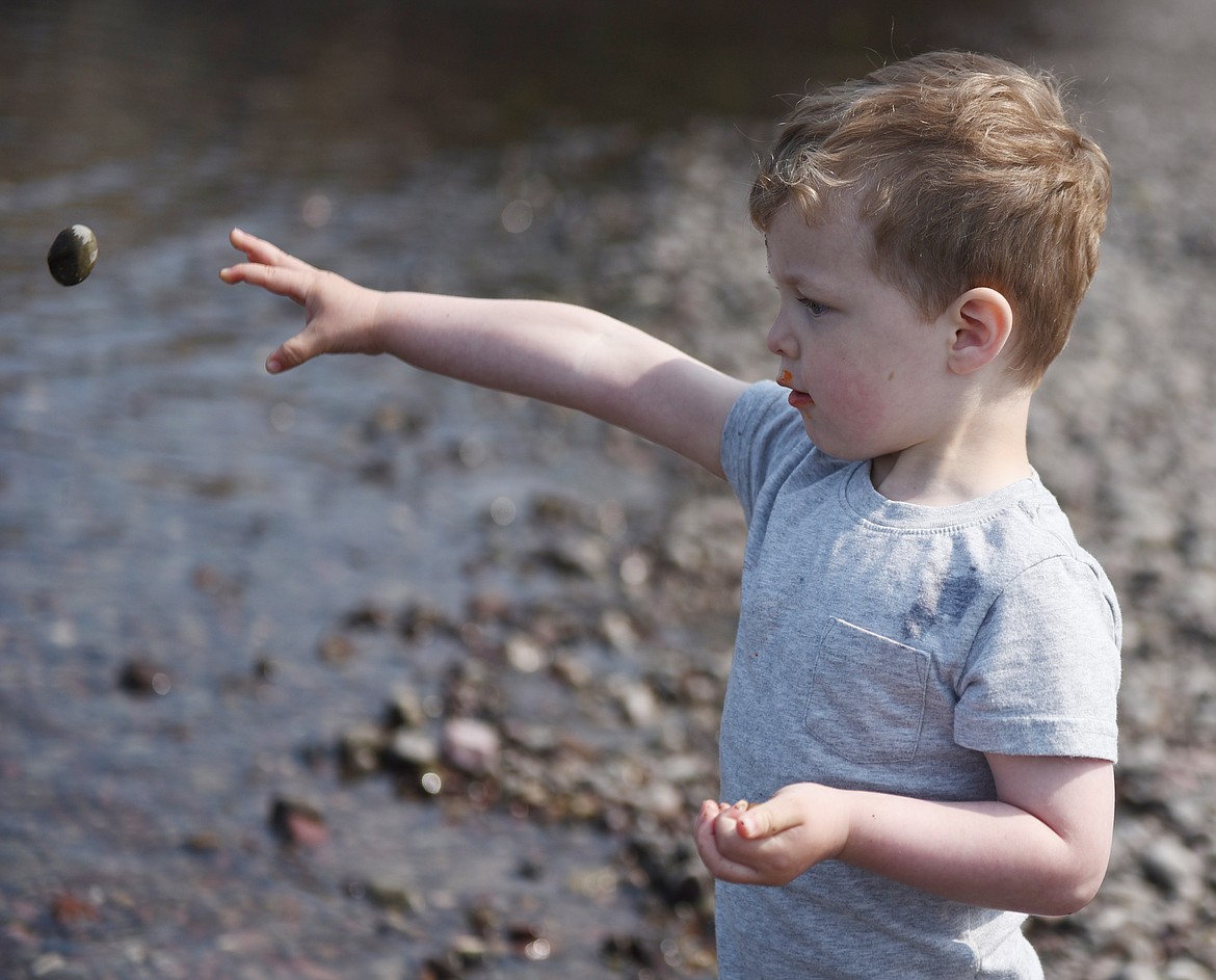 ZANDER AVISION was the youngest thrower during the Rock Throwing Championship last Saturday.