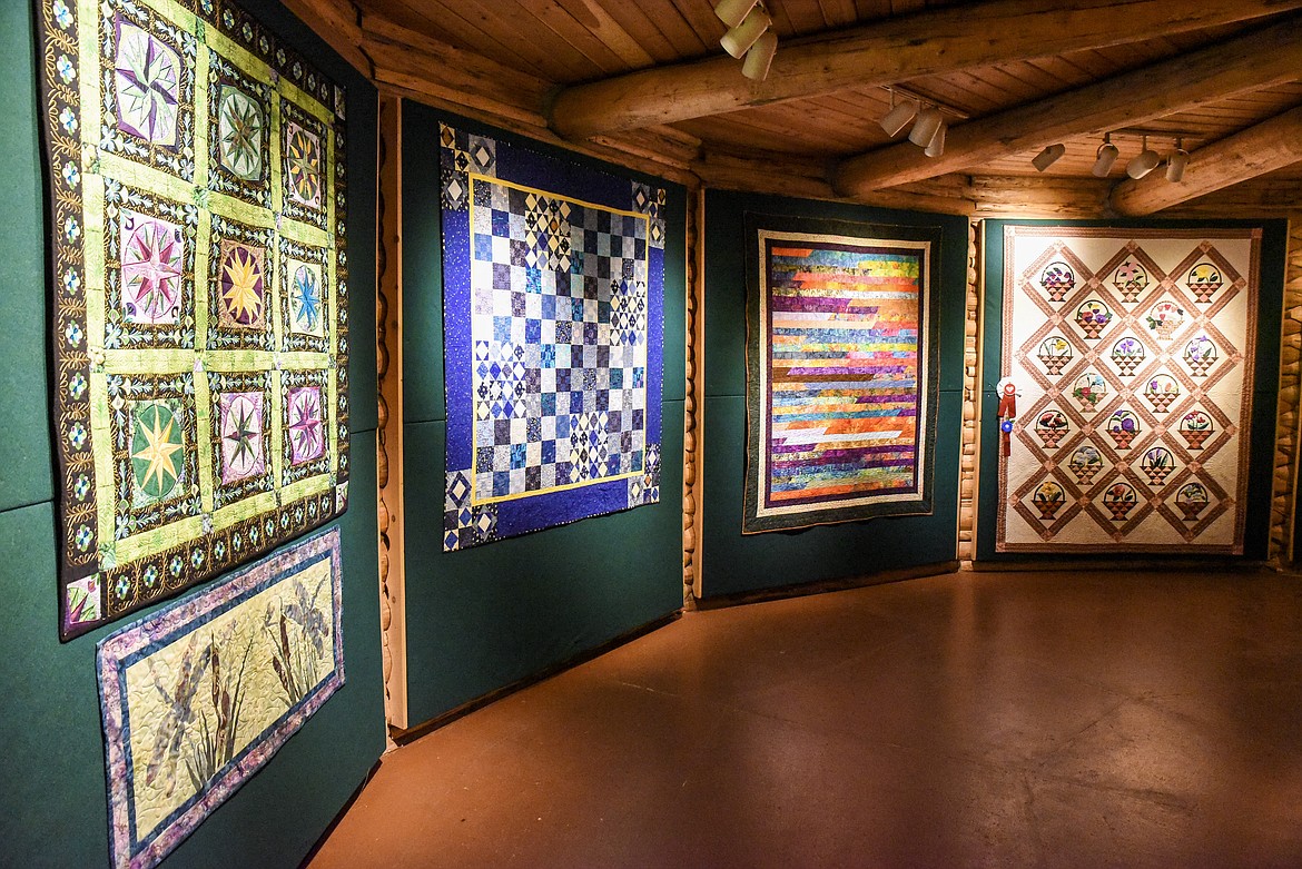 Quilts from the Kootenai Valley Quilt Guild on display in the Tower Gallery at the Heritage Museum&#146;s Opening Day in Libby Saturday. (Ben Kibbey/The Western News)