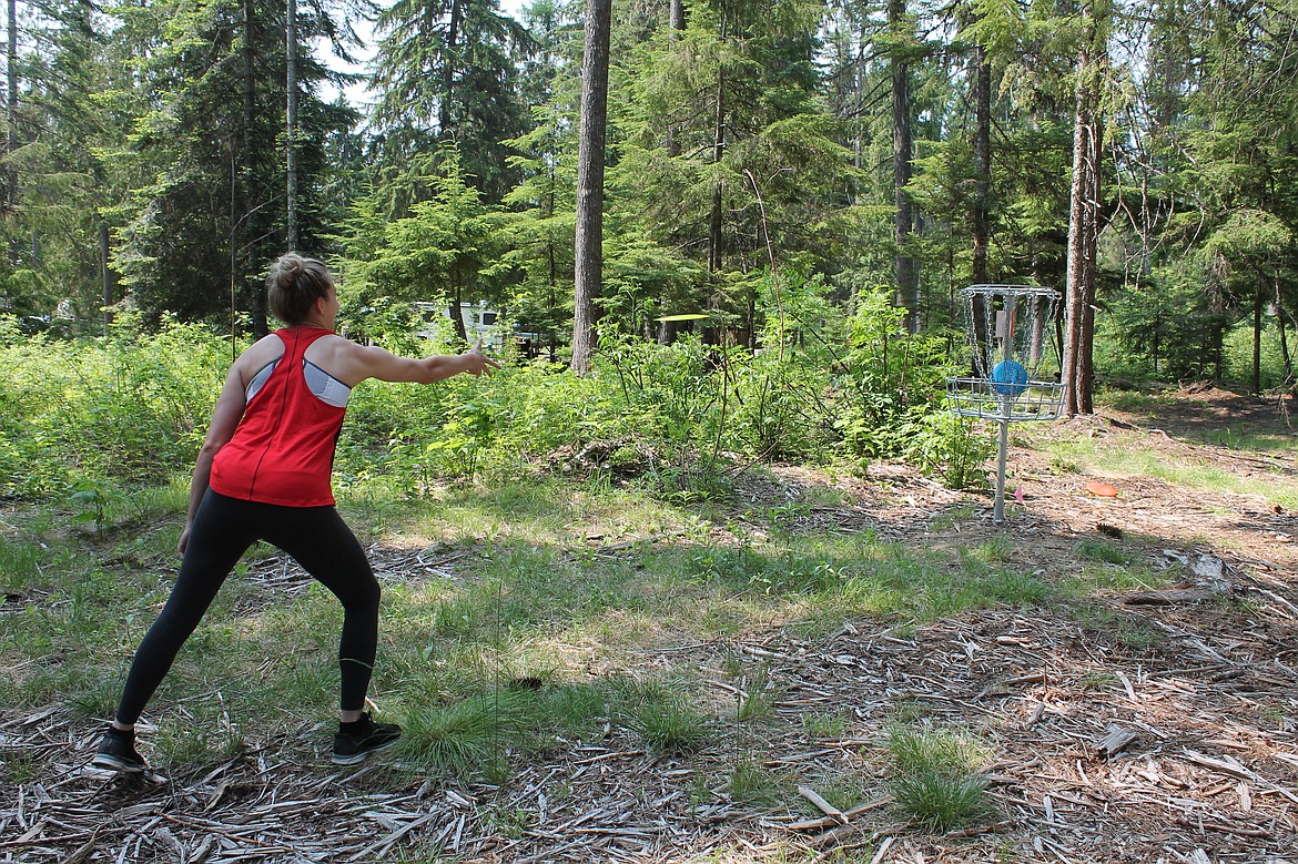 (Photo courtesy of IDAHO DEPARTMENT OF PARKS AND RECREATION)
A visitor tosses a disc into a hole at Harvey&#146;s Hemlock Hideaway, Priest Lake&#146;s newest outdoor attraction, in this undated photograph.