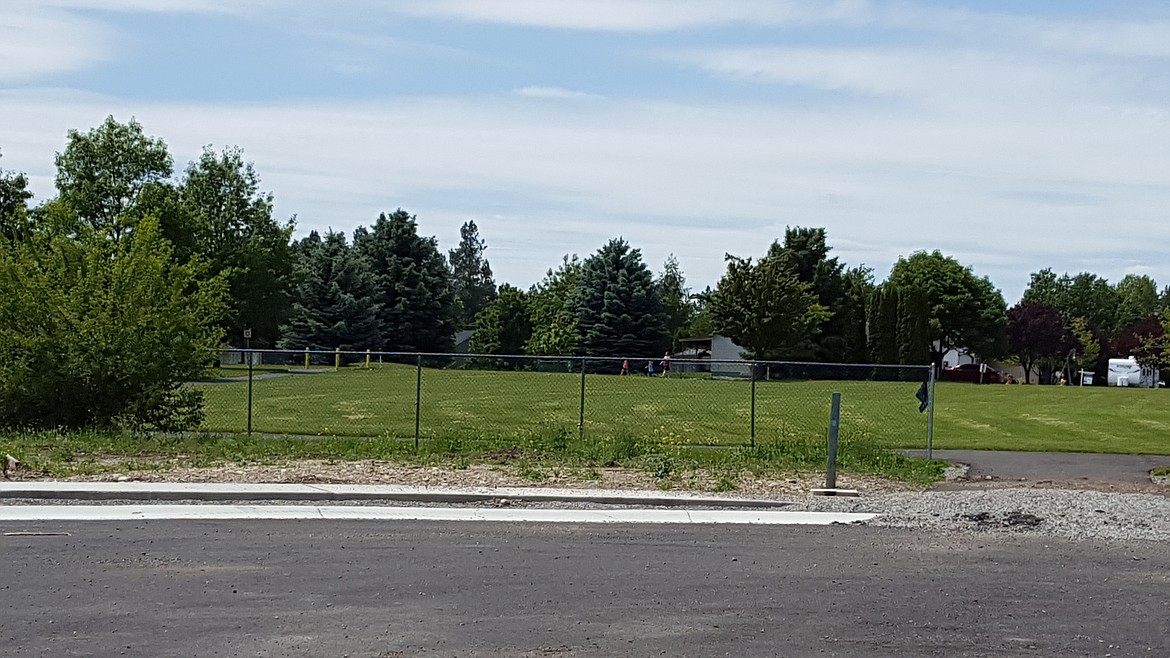 An open field area near a new pocket neighborhood in central Post Falls.