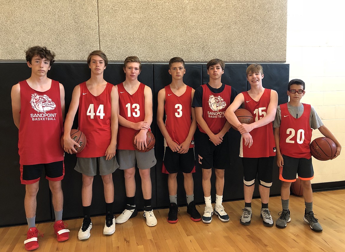 (Photo courtesy of WADE ENGELSON)
The Bulldogs&#146; JV squad &#151;  consisting of Randy Lane, Colton Ackerman, Jacob Eldridge, Evan Dickinson, Luke McCorkle, Dawson Owens and Zach Engelson &#151; pose together after the three-day series of games. Collin Roos and Rusty Lee participated as well, but are not pictured.