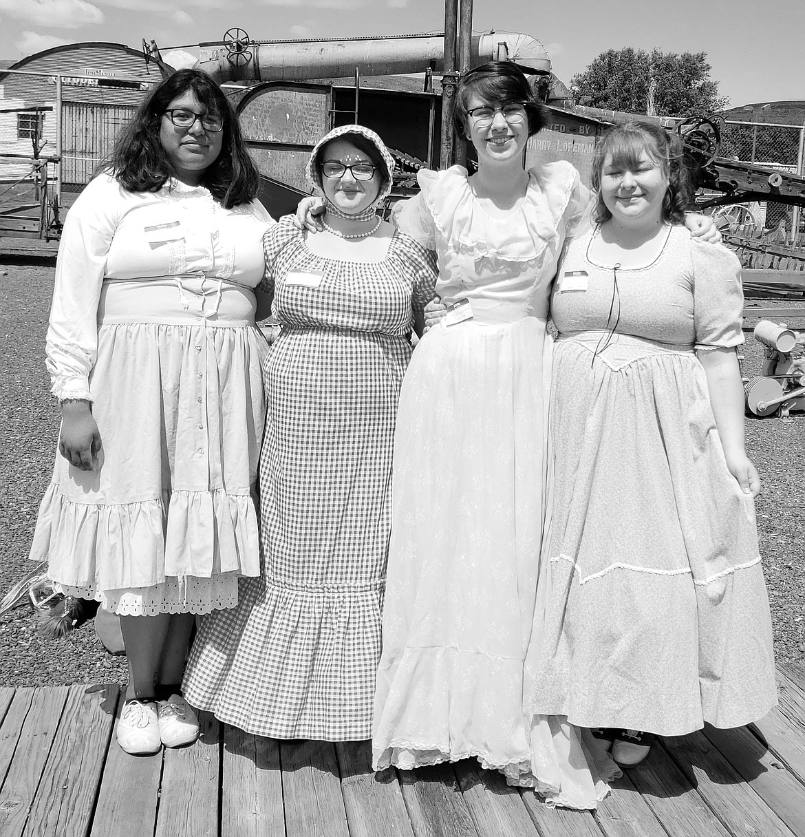 Dennis L. Clay/courtesy photo
The female Job Corps students were able to wear dresses considered props. They are (left to right) Clarissa Salamanca, Michaela Rex, Shannondoa Baugh and Evelyn Dry.