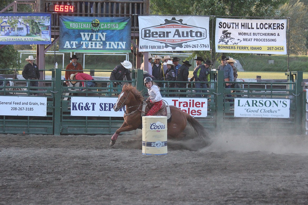 Photo by TANNA YEOUMANS
This young lady blasted around the barrels.