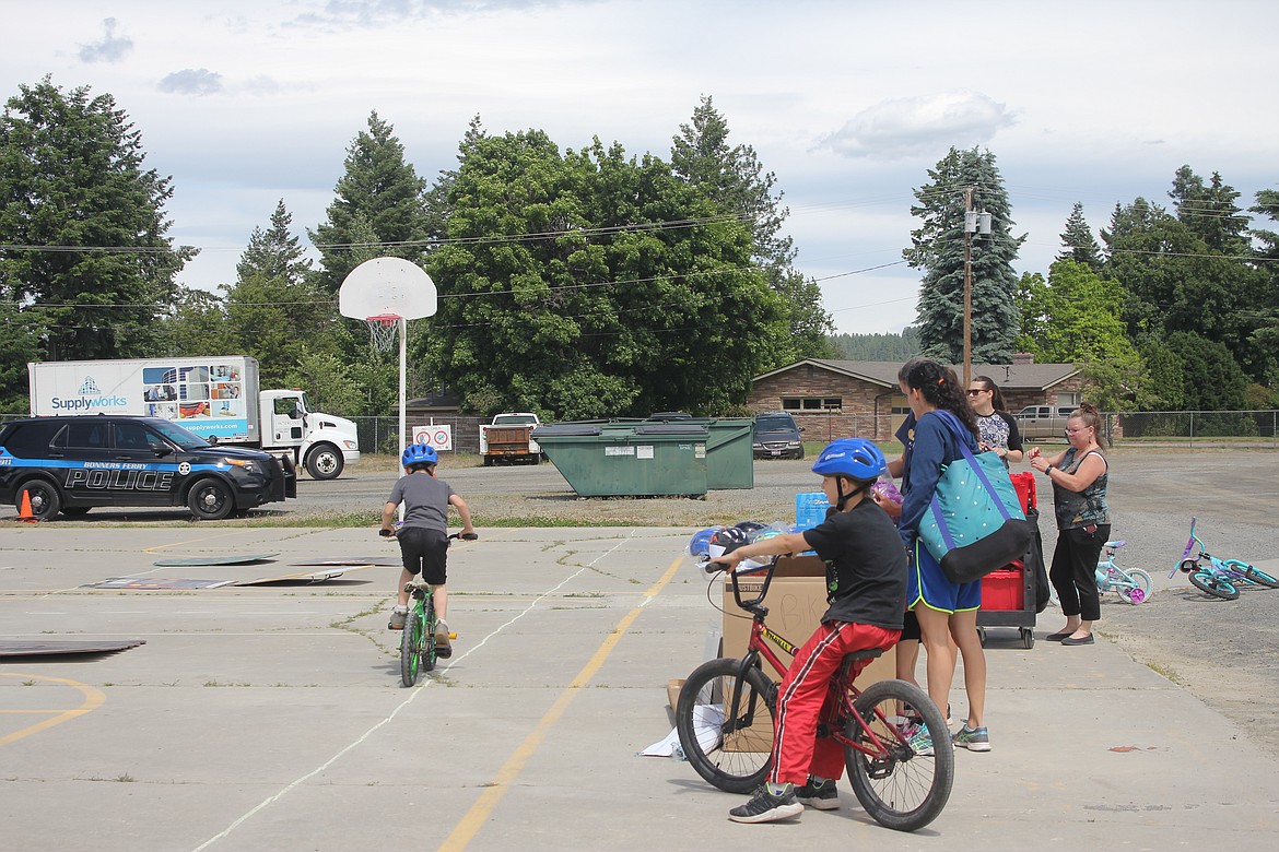 There were free helmets and bike inspections for attendees.