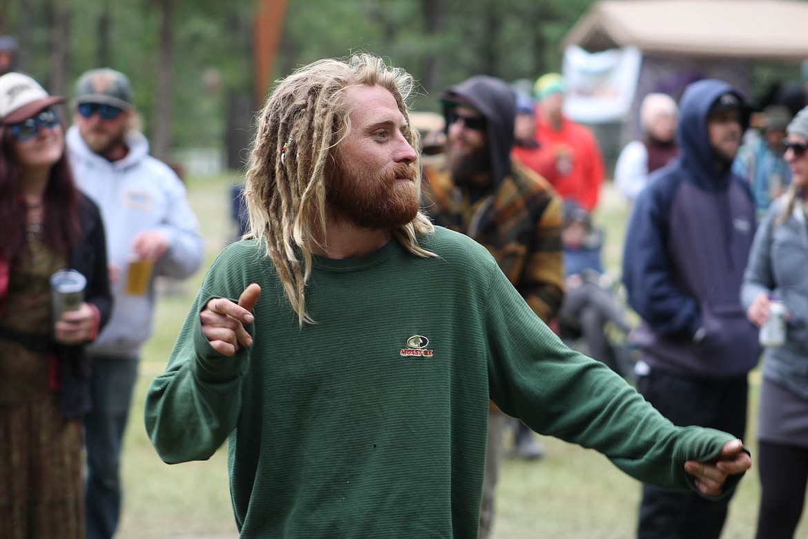 AUDIENCE MEMBER Leonard Pugsley dances to the Hawthorne Roots on Saturday, June 7. (Maggie Dresser photos/Mineral Independent)