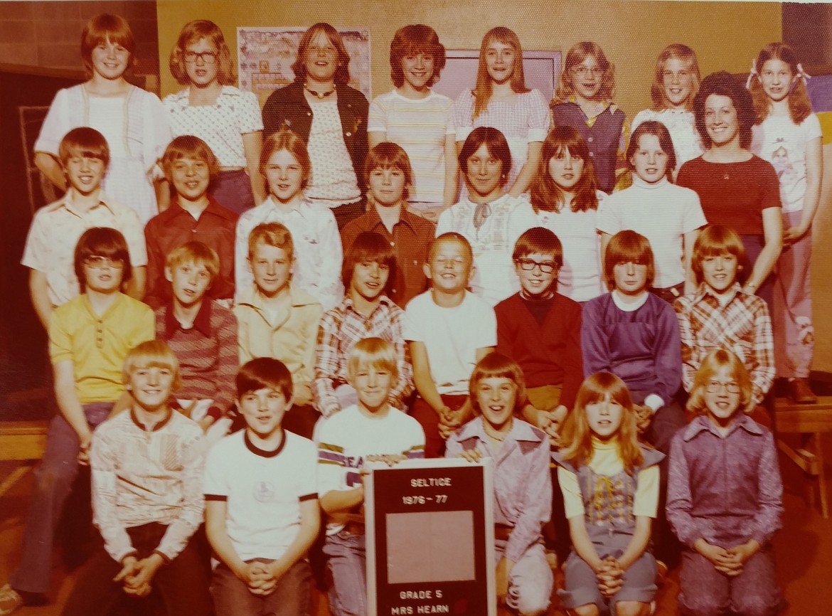 Paula Hearn (last on the right, third row) is seen here with her second class of students in this 1976-1977 class photo. Hearn began teaching when she was just 22 and is retiring after 44 years in the Post Falls School District. She impacted the lives of more than 1,300 students, plus countless parents and coworkers, through her dedication to her kids. (Courtesy photo)