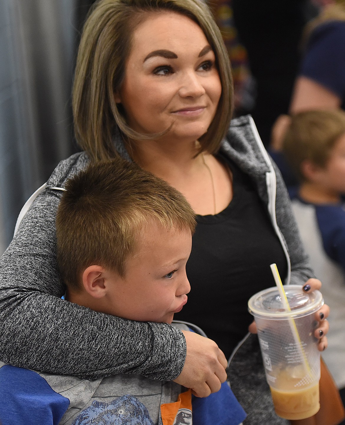 MANY PARENTS of kindergarten students at Cherry Valley Elementary proudly attended the graduation program last Thursday, June 6. Above, kindergartner Lucas Willer gets a loving hug from his mom Brooke after the program.