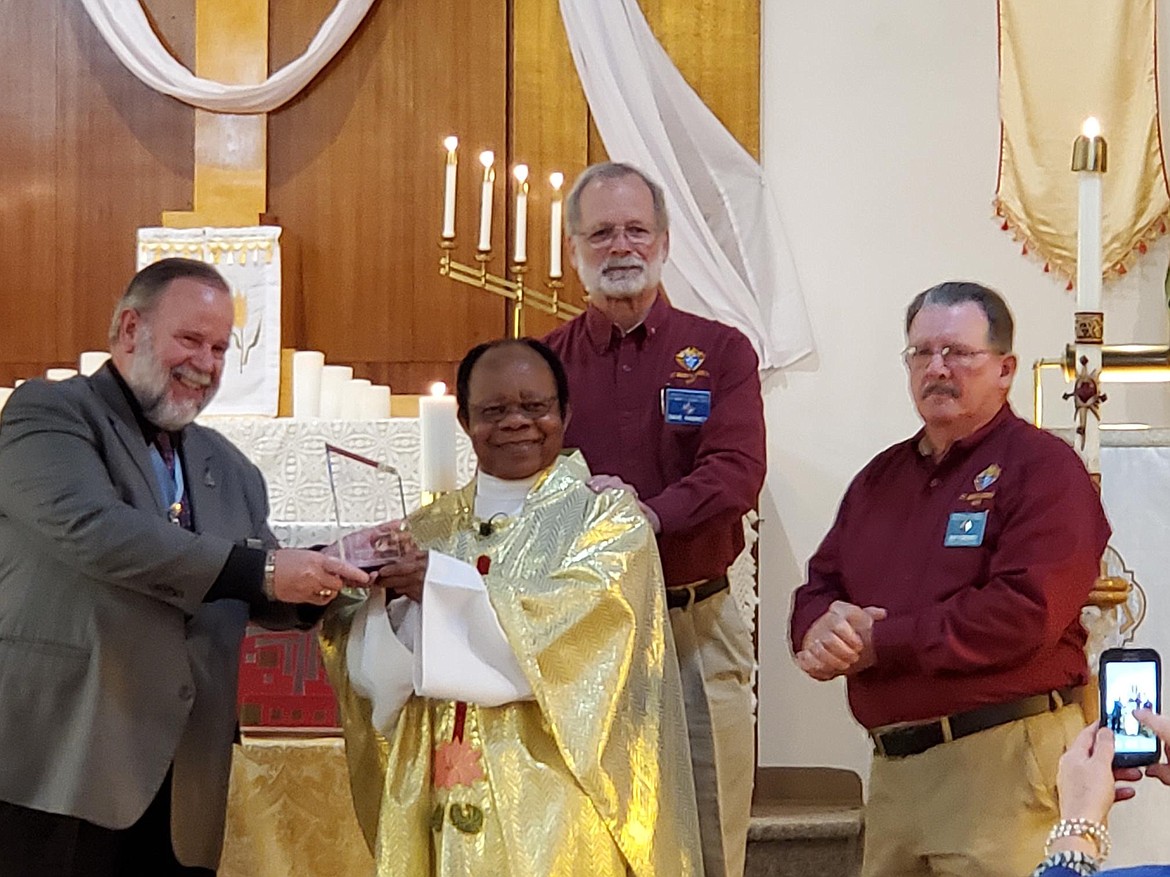 Father Reginald Nwauzor, Pastor of St. Catherine of Siena in Priest River and St. Blanche at Priest Lake, was recognized as the 2019 Idaho Priest of the Year by the Idaho State Knights of Columbus.

(Courtesy photo)