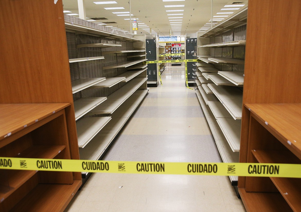 These appliance shelves are completely picked over at Shopko. (LOREN BENOIT/Press)