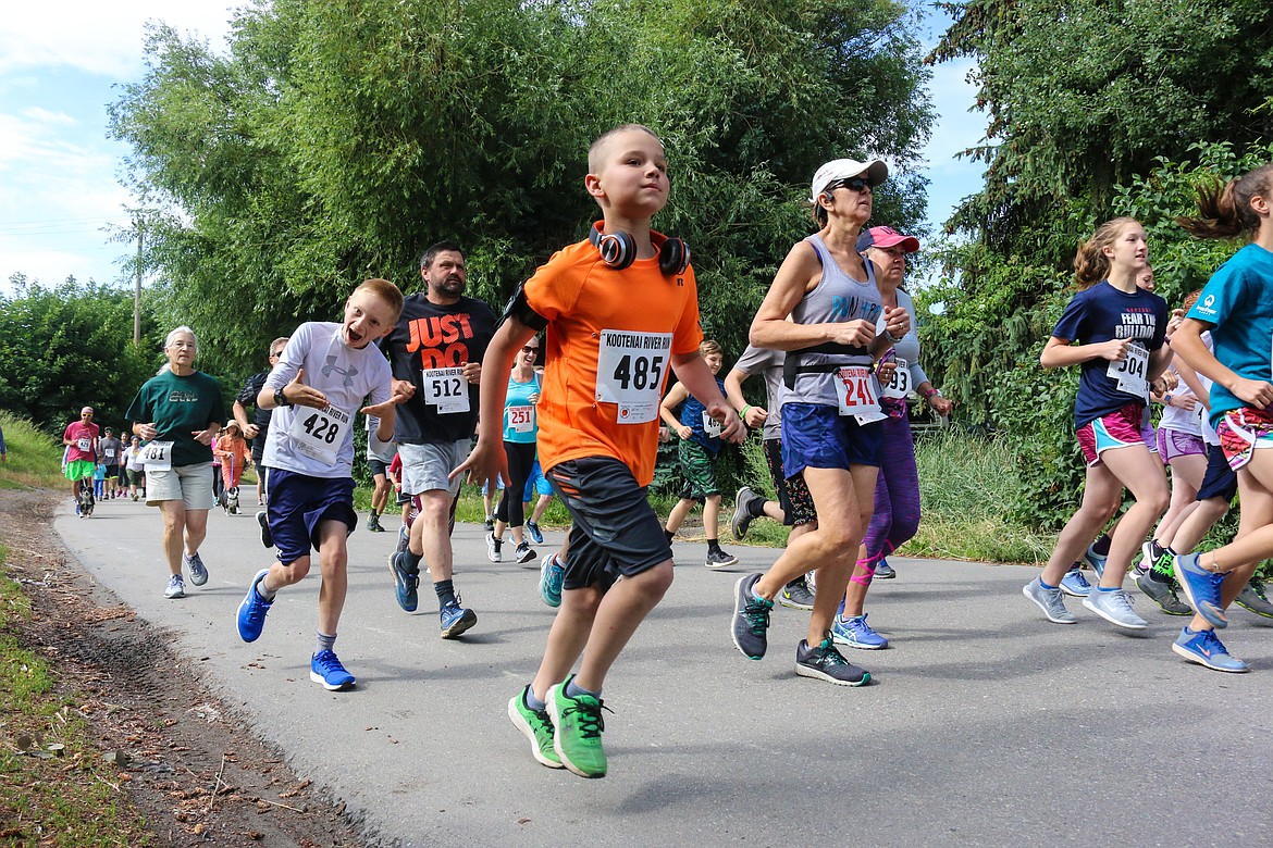 Photo by MANDI BATEMAN
It was a sunny day for the Kootenai River Run, but the rain earlier kept it from being too hot for the runners.