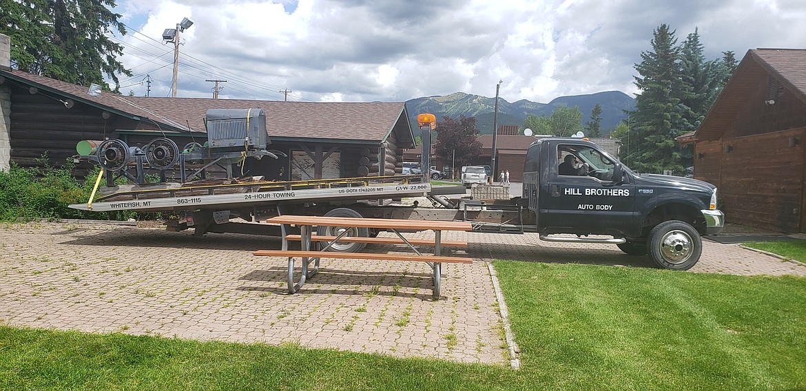 The rope tow driver terminal that served as the first ski lift on Big Mountain last week was moved to the Ski Heritage Center ski museum on Wisconsin Avenue. (Photo courtesy FVSEF)
