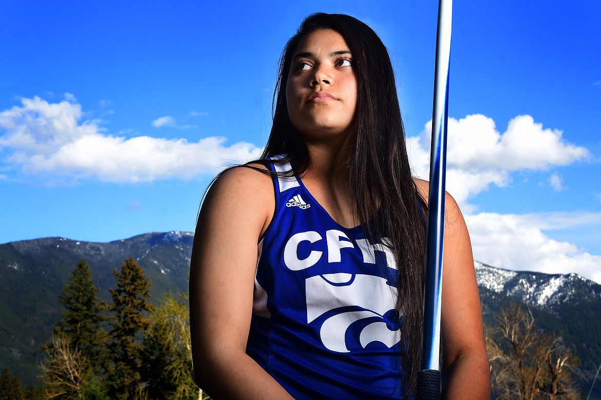 Angellica Street was named the 2018-19 Gatorade Montana Girls Track and Field Player of the Year after winning her second straight Class A javelin state title this season. (Jeremy Weber photo)