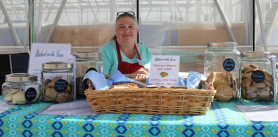 Lisa Doramus travelled from Missoula to the Frenchtown Farmer&#146;s Market to sell baked goods. She doesn&#146;t use shortening or margarine in her products and says there are &#147;no wimpy flavors.&#148; (Maggie Dresser/Mineral Independent)