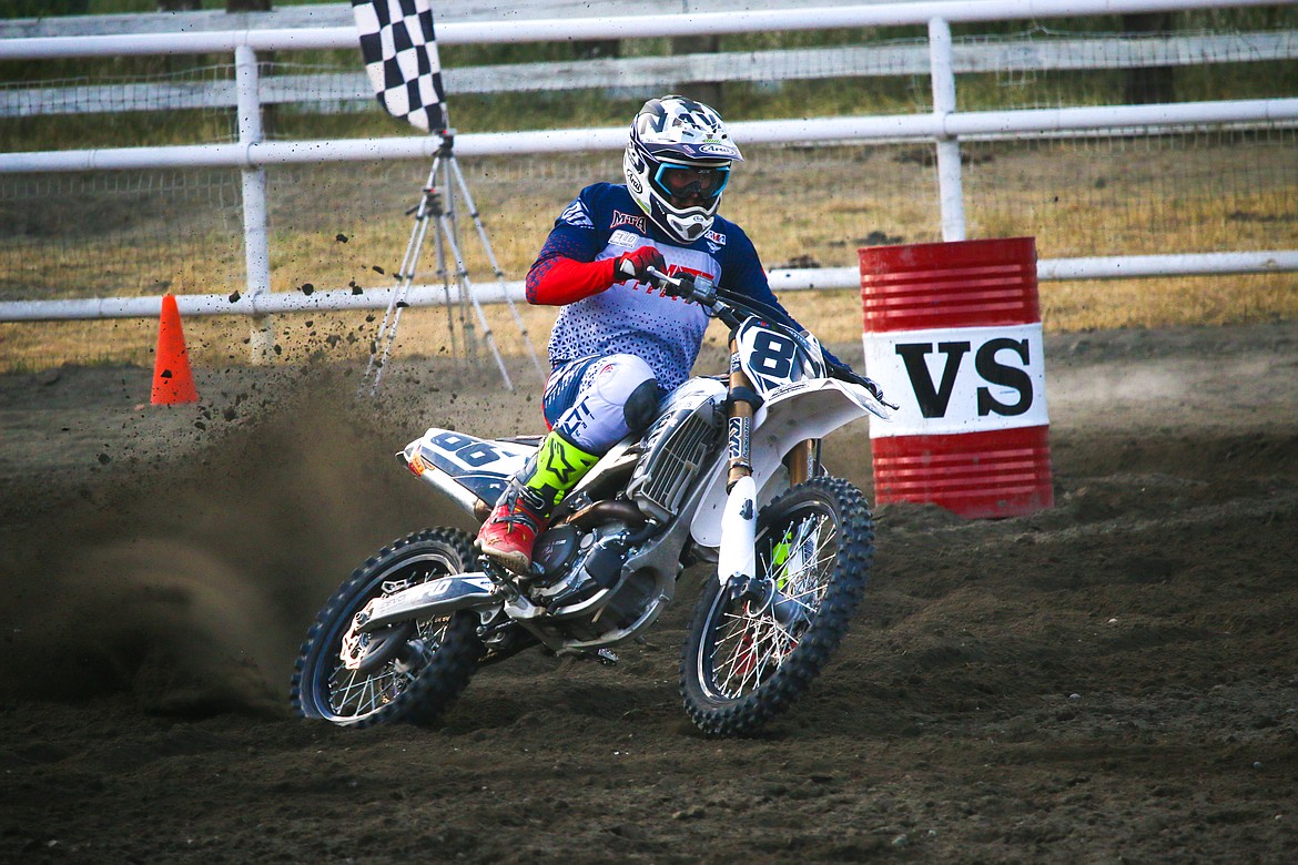 Photos by MANDI BATEMAN
Ryan Breece, left, and Whitney LaValley were among the competitors in the third annual Horsepower Collides event, Sunday at the Boundary County Fairgrounds.