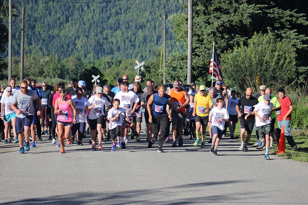 (Courtesy photo)
Runners and walkers of all ages enjoyed last year&#146;s Freedom 5K Fun Run along the scenic Lightning Creek area of Clark Fork, hosted by the Filling Station Youth Center. This year&#146;s Fourth of July festivities in Clark Fork will again kick off with the fun run at 7 a.m., followed by a full day of activities.