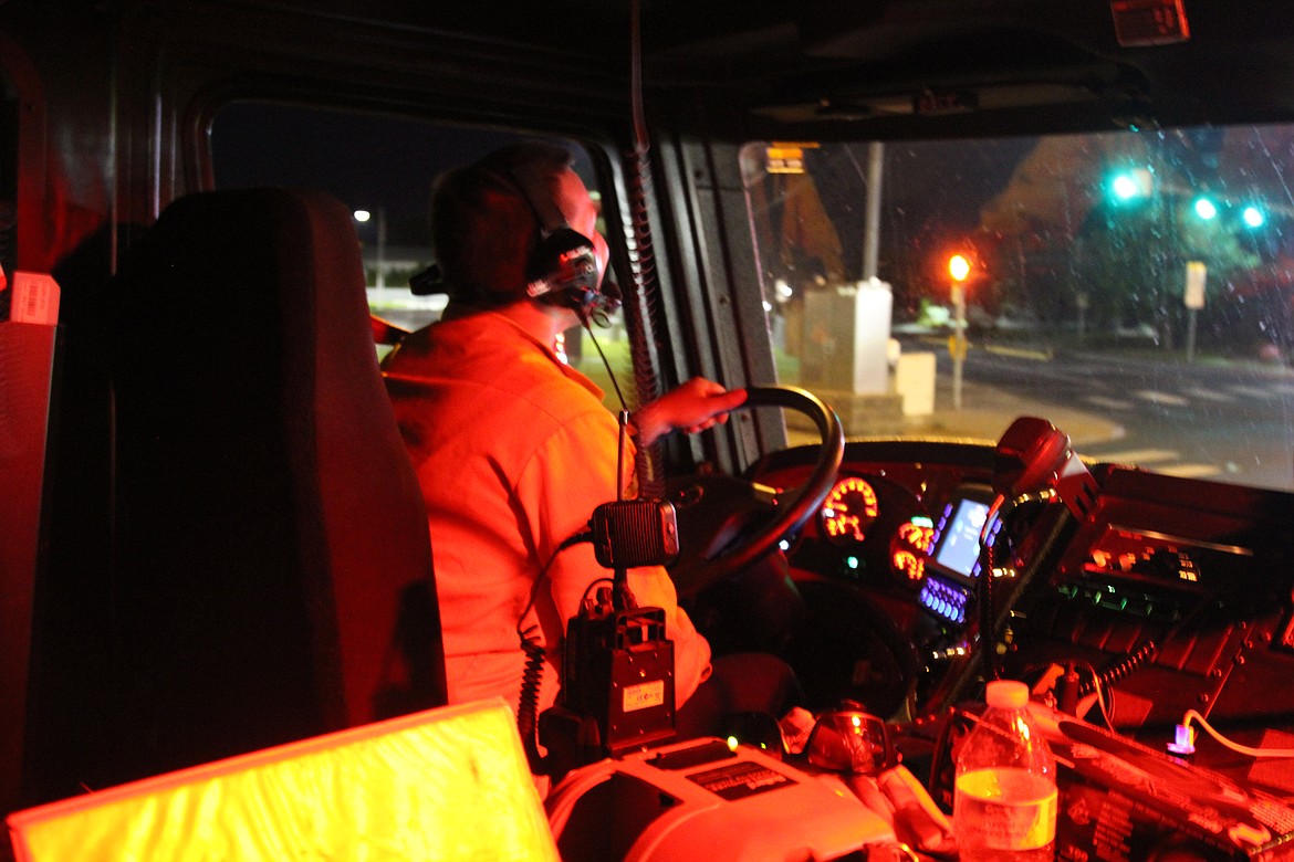 Emry Dinman/Columbia Basin Herald
 The members of the Moses Lake Fire Department&#146;s C Platoon faced a hectic night this Fourth of July, with medical calls, a string of fires and a faulty alarm that kept ringing in the Walmart deli.