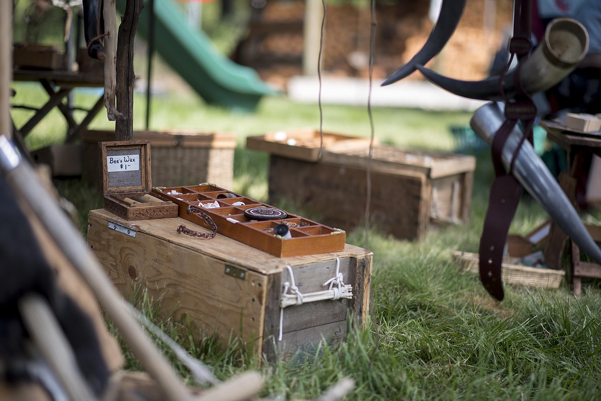 An assortment of trinkets, crystals, horns and axes on display for sale during the Yaak School&#146;s 7th Annual Arts and Crafts Fair, Saturday. (Luke Hollister/The Western News)