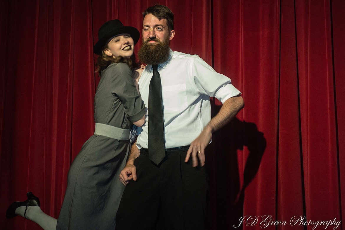 Sam Shovel&#146;s stand-in, expertly played by Eli Bourgard, steals a kiss from Jesaray Harpel&#146;s Mona Lisa Capistrano, the heroine of the  play.