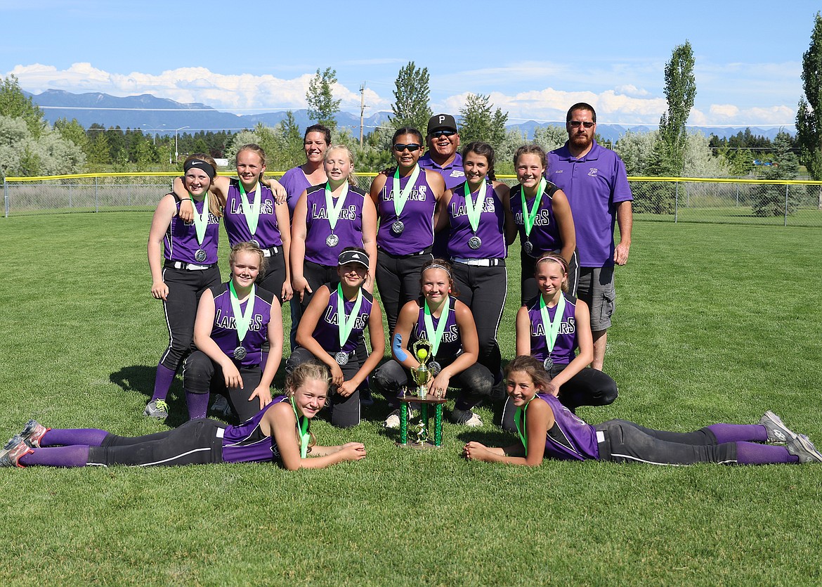 THE POLSON Lakers 14-U placed second in Gold Division last weekend in Kalispell. (photo courtesy of Bob Gunderson)