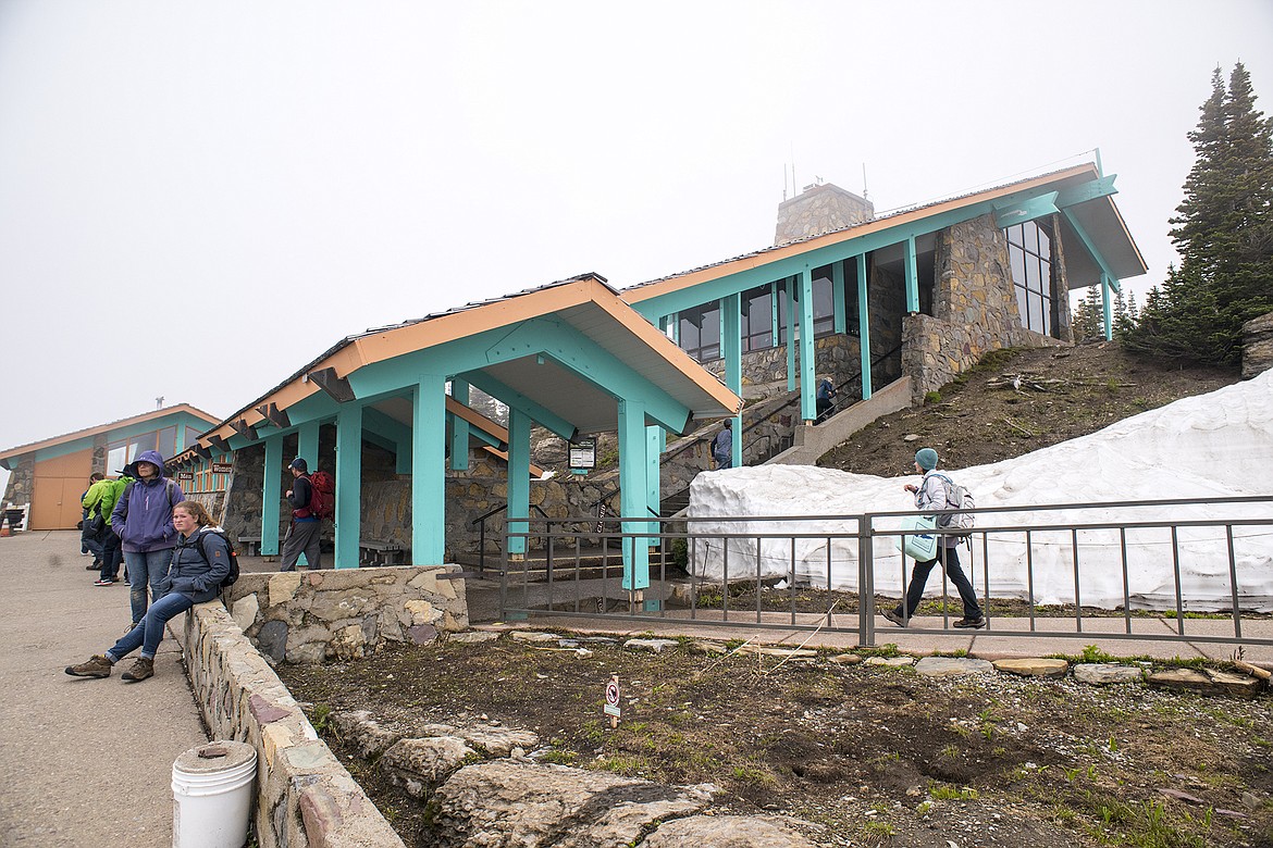 The new paint job at the Logan Pass Visitor Center takes the building back to its 1960s roots.