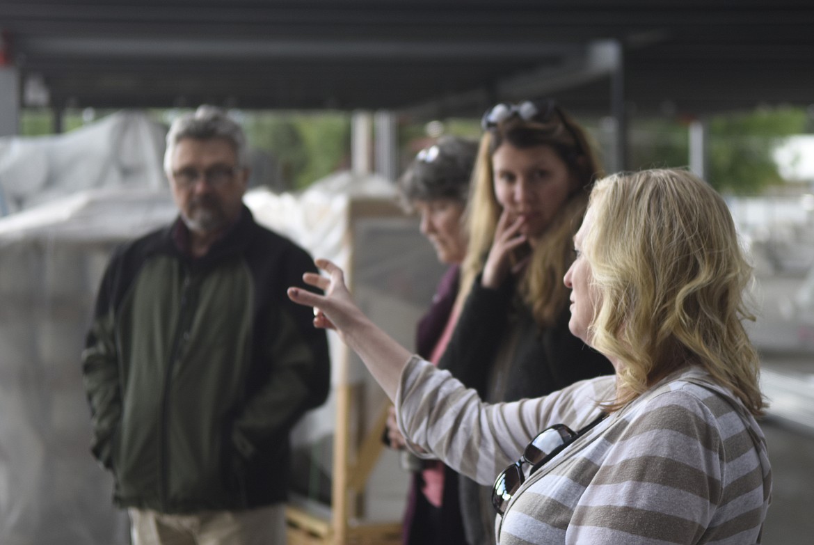 Whitefish School District Superintendent Heather Davis Schmidt describes what will become of a space inside the new Muldown Elementary during a school board tour of the school. (Daniel McKay/Whitefish Pilot)