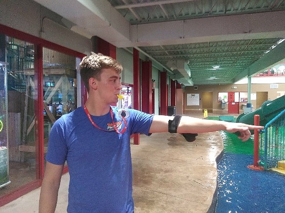 Kade Palmer&#146;s summer job as a lifeguard at Triple Play Family Fun Park's Raptor Reef is frantic and fast-paced, and he likes that fine. (Courtesy photo)