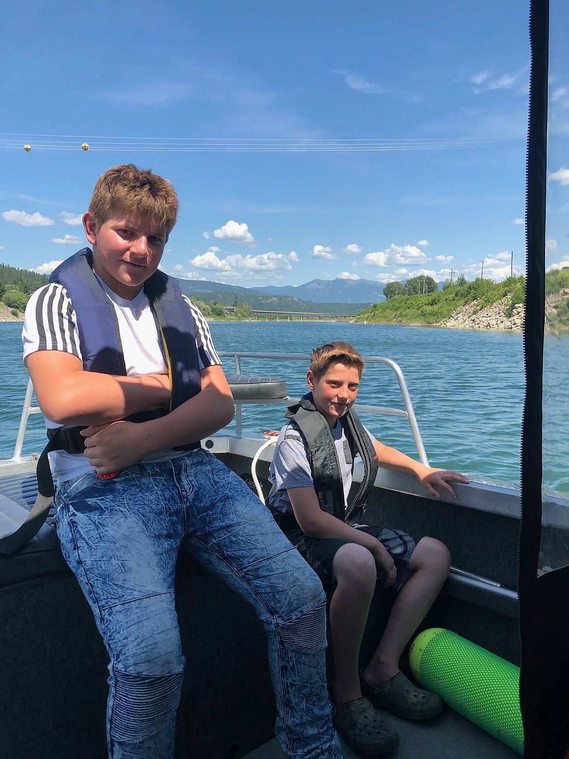 Courtesy photo
William and Brennan Johnson on the sheriff&#146;s jet boat.