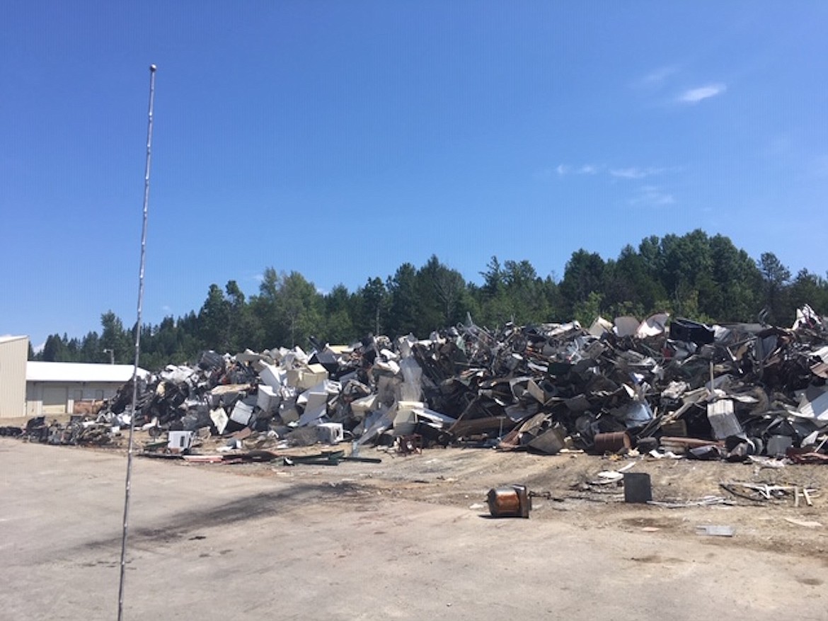 (Photo courtesy MELISSA LIBBERS)
This pile of scrap metal represents how much has accumulated since March, the last time the county had the material baled.