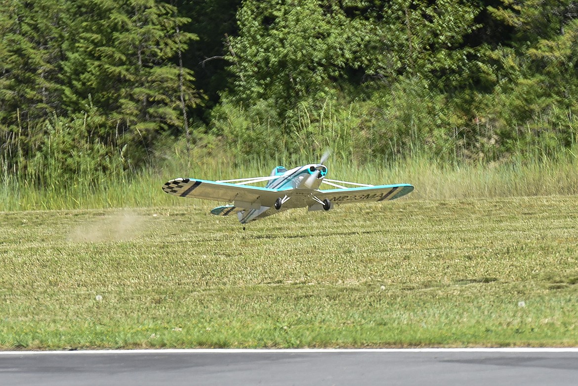 Ron Anderson&#146;s radio-controlled crop duster has a few bumps during the landing, Saturday at the Kootenai RC Flyers Fun Fly. (Ben Kibbey/The Western News)