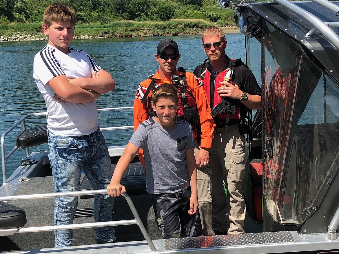 Courtesy photo
Brothers, William and Brennan Johnson, got a chance to ride in the sheriff&#146;s boat.
