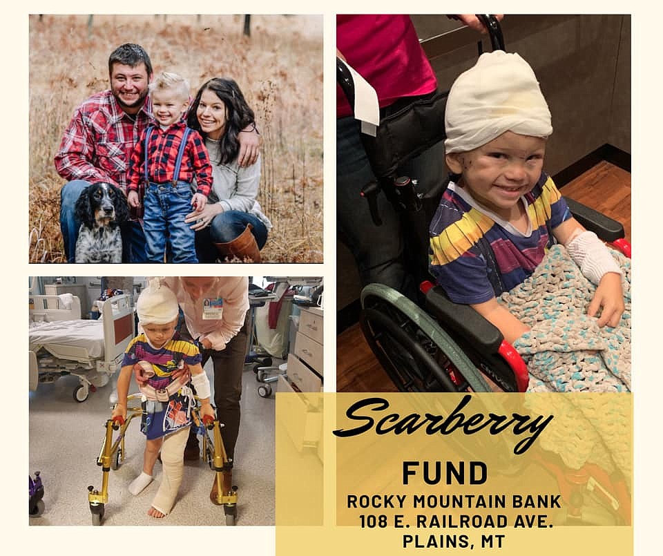 THE SCARBERRY family, and where to donate, courtesy of Keaton Jones. (Photo Courtesy of Keaton Jones/Clark Fork Valley Press)