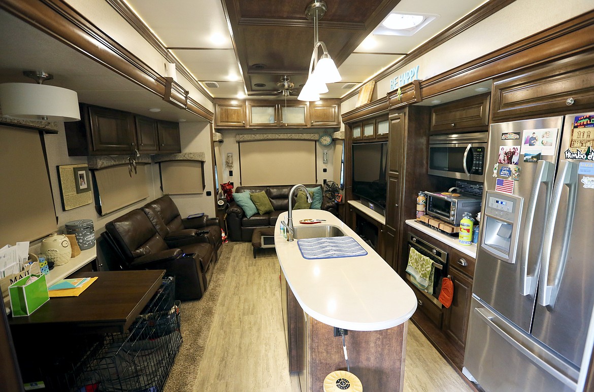 The inside of the Howard&#146;s RV is pictured on Wednesday morning at LaSalle RV Park and Campground. (Mackenzie Reiss/Daily Inter Lake)
