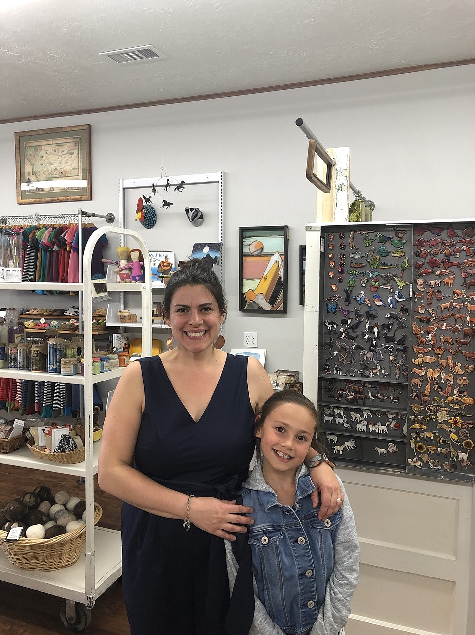 CAROL LYNN Lapotka and daughter, Cora, are thrilled to add a brick-and-mortar store to provide handMADE Montana artworks all year. (photos by Carolyn Hidy/Lake County Leader)