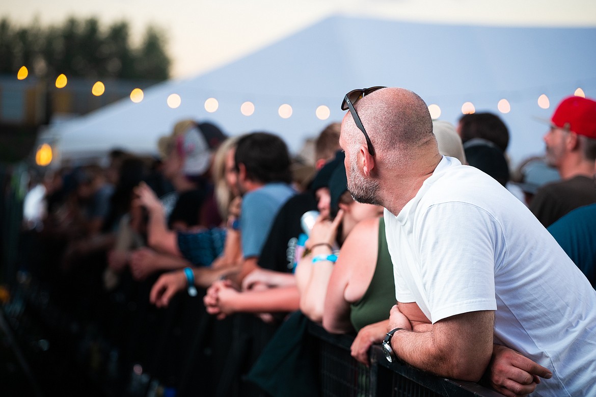 The front of the crowd anxiously awaits Band of Horses during the Under the Big Sky music festival over the weekend at Big Mountain Ranch east of Whitefish. (Daniel McKay/Whitefish Pilot)