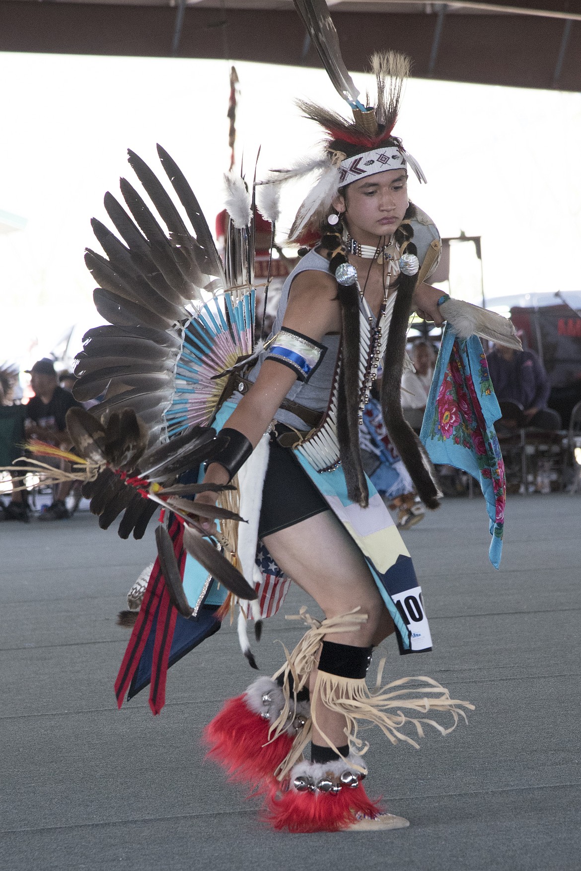 Snpaqsin Morigeau from Post Creek dances at the annual Summer celebration.