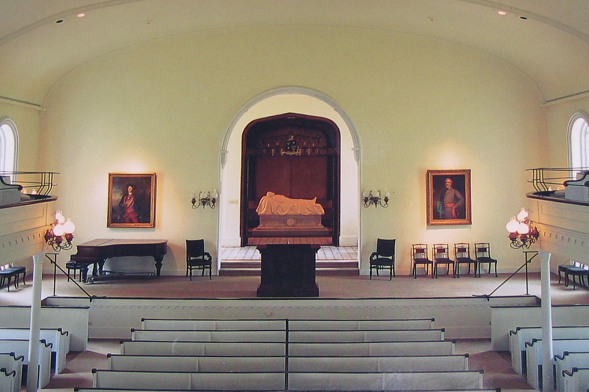 ORDINARY TIME
Washington and Lee University President Will C. Dudley is standing firm on maintaining historical traditions of the university founded in 1749, including controversy over use of the chapel shown here where Robert E. Lee and family members are entombed.