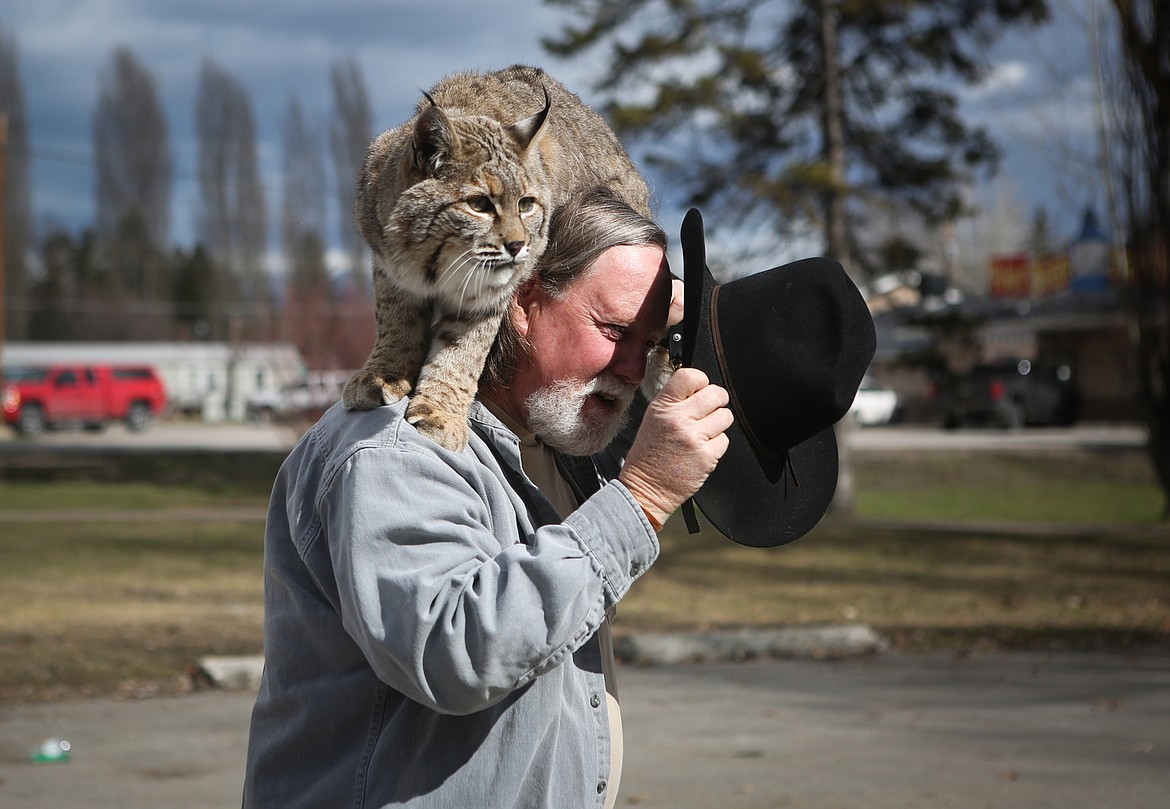 Couger enjoys a ride on owner Mike Kiel&#146;s back.