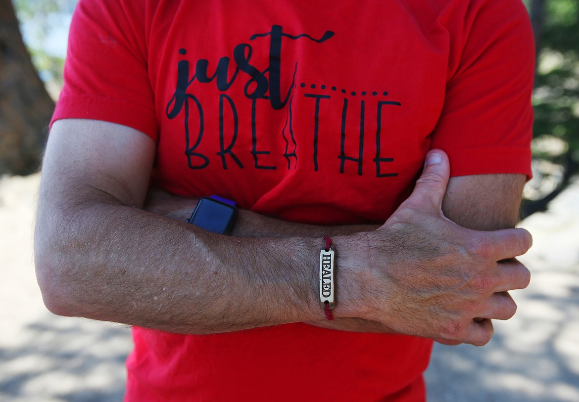 The word &#147;Healed&#148; is engraved on a bracelet tied around  Corey McKenna&#146;s wrist.