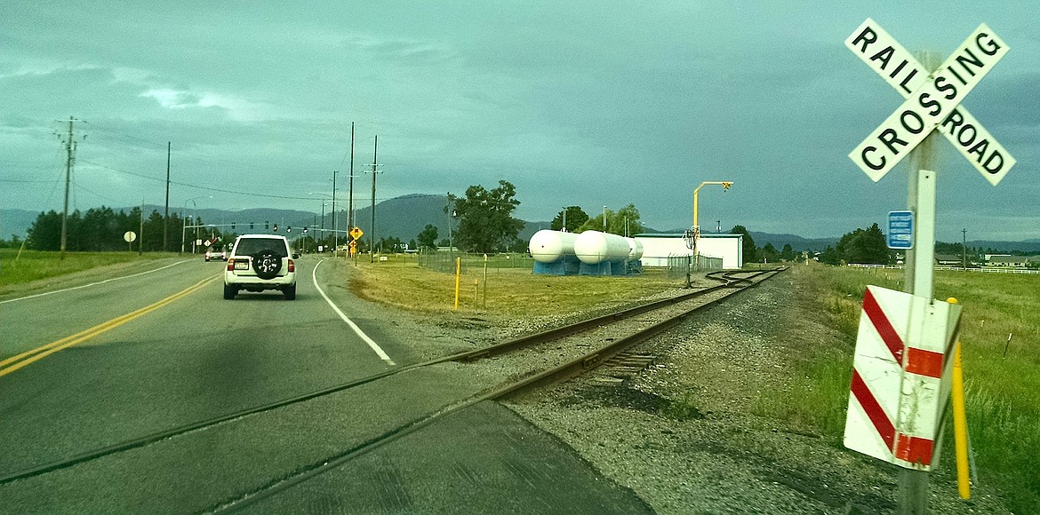 This photo shows the Union Pacific railroad spur line looking eastbound on Prairie near Meyer. The AmeriGas propane company, which currently utilizes the railroad, is also shown in the background. (BRIAN WALKER/Press)