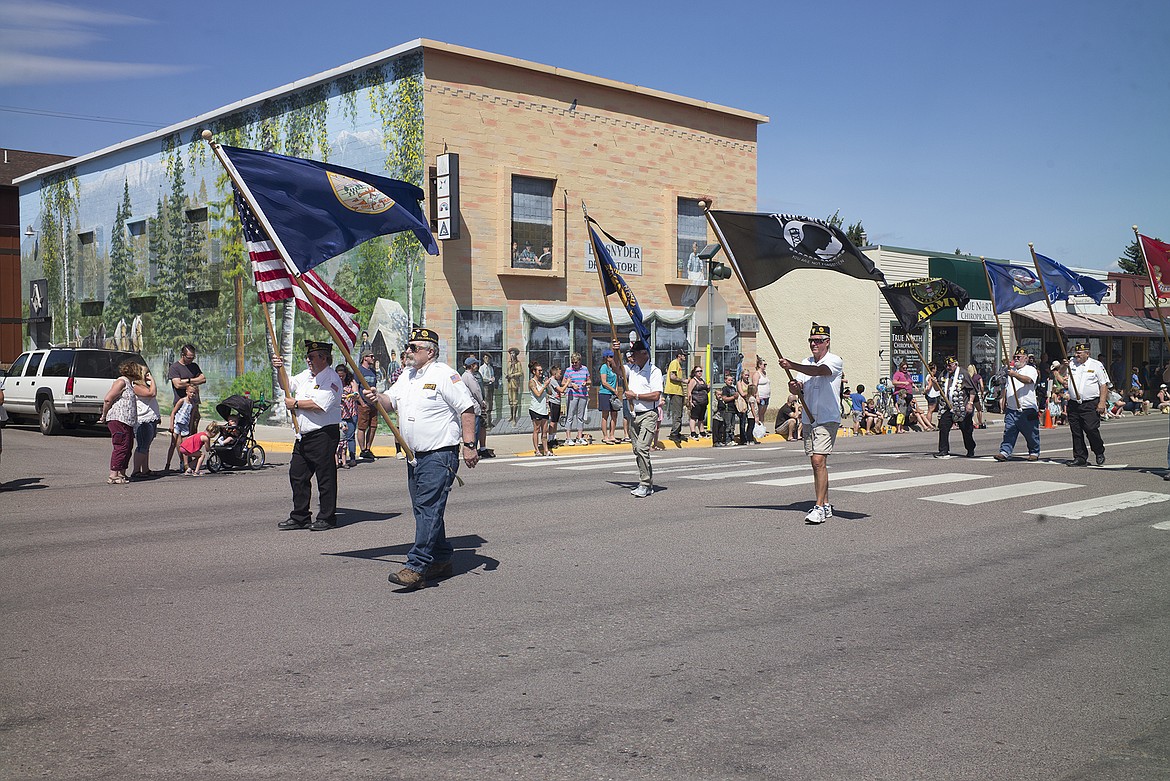 The American Legion leads off the parade.