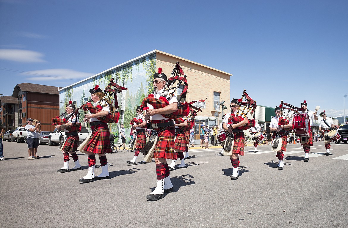 The Montana Highlanders march in the parade.